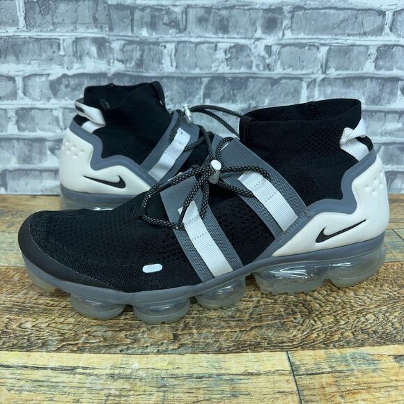 Nike Air Vapormax Flyknit Utility Black White Grey‎ AH6834-003 Mens Size 15
